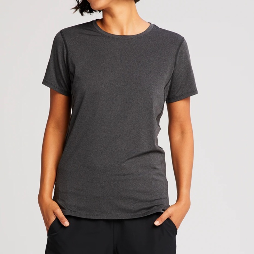 Burton Women's Short Sleeve Crew T-Shirt in Charcoal Gray